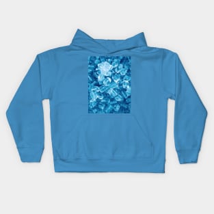 Blue Cold Ice Cubes Pattern Kids Hoodie